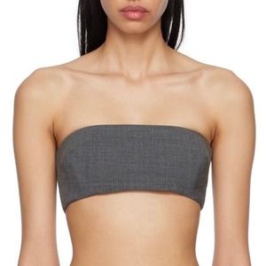 16Arlington - Grey Wool-Blend Strapless Bustier - S - NWT
